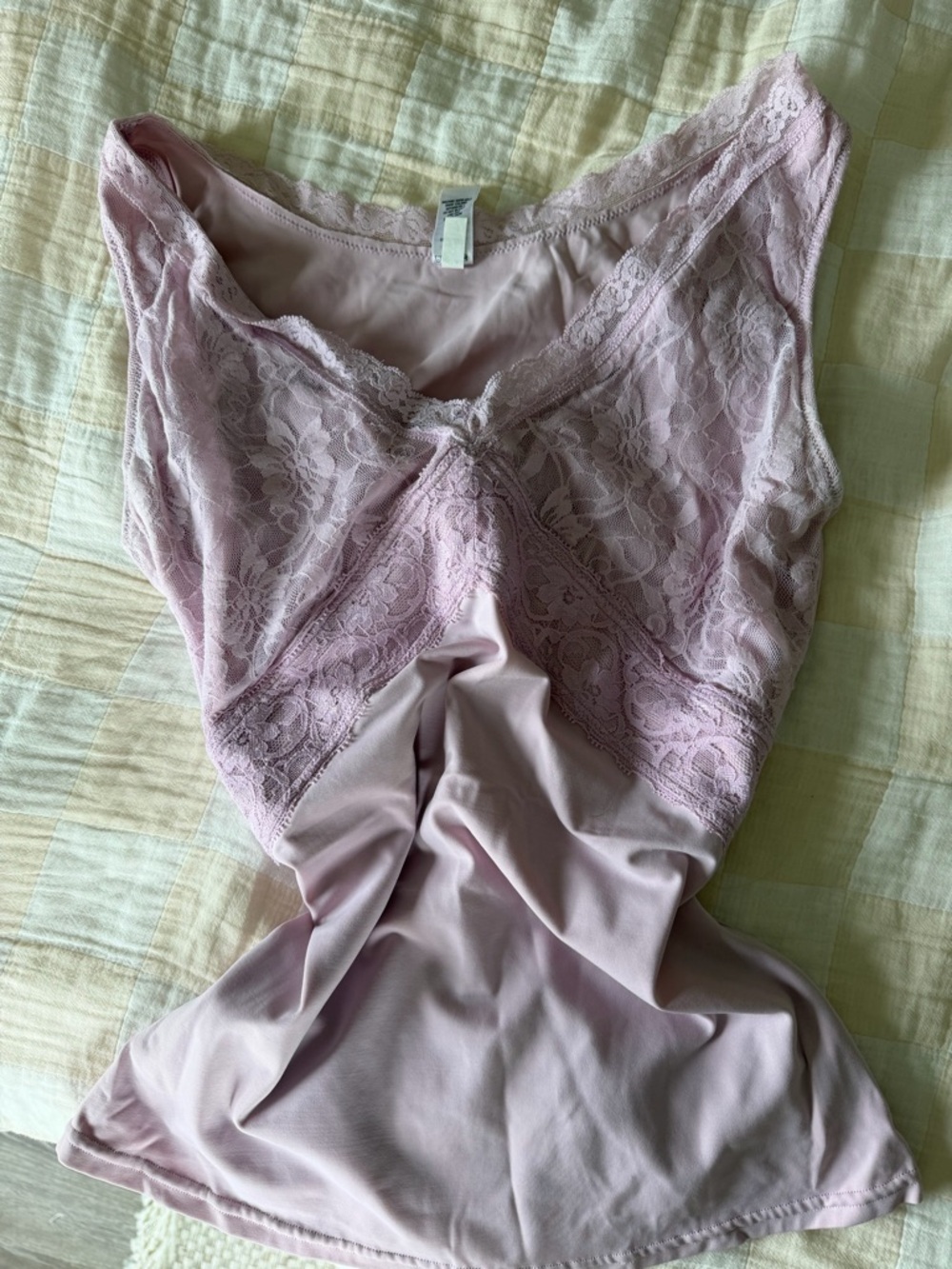 Vintage Lace Trim Women's Camisole - Light Mauve